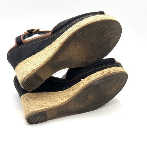 MARYPAZ WOMAN black & brown wedges espadrilles size 10 - Picture 6 of 10